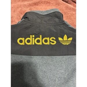Adidas Black/Gray Fleece Pullover. 1/4 Quarter Zip. Size Small